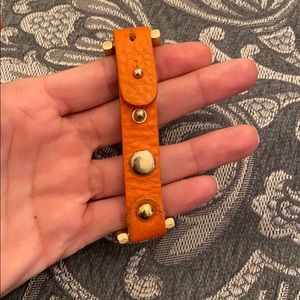 Orange chain adjustable bracelet